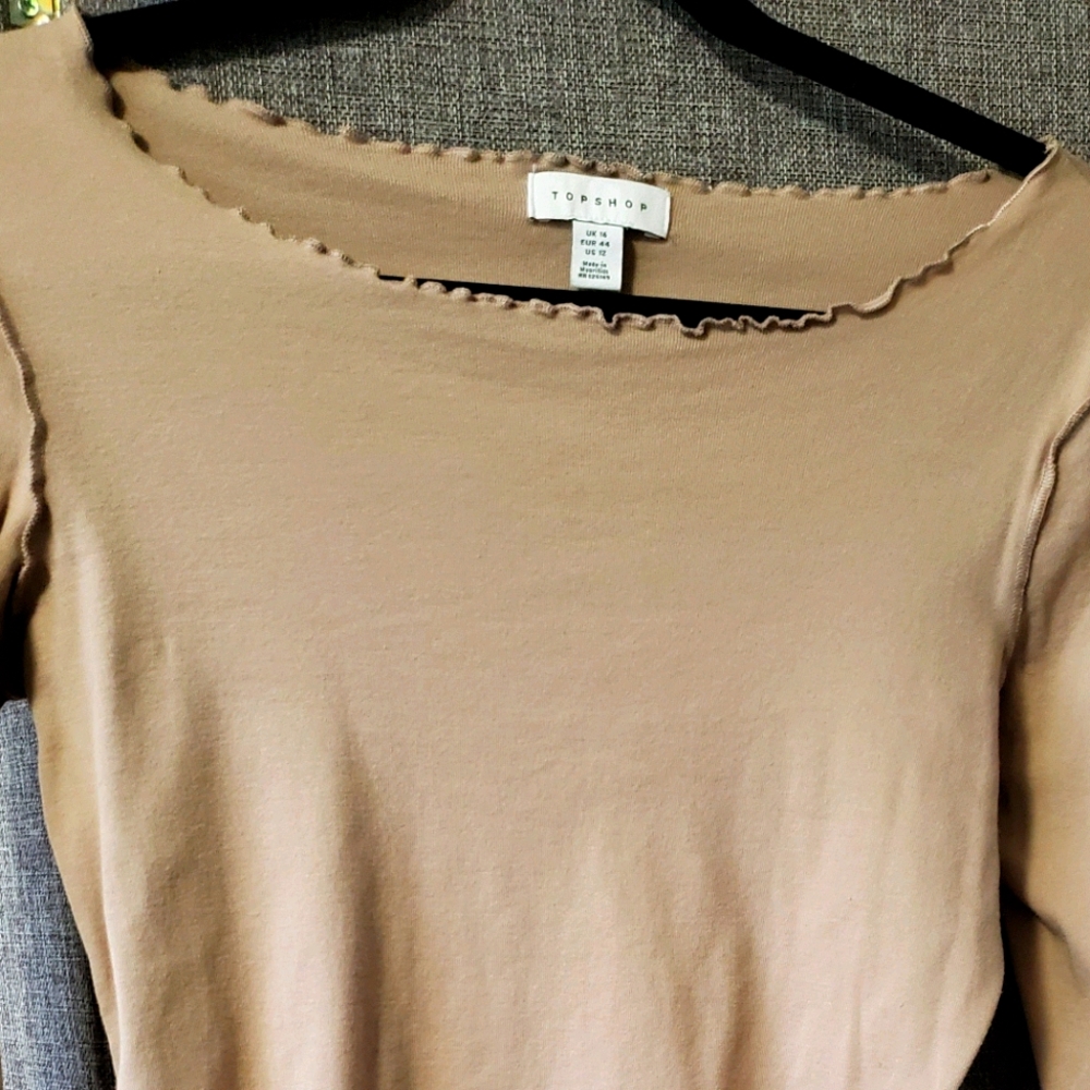 Crop Top With outer stiching and distressed detail